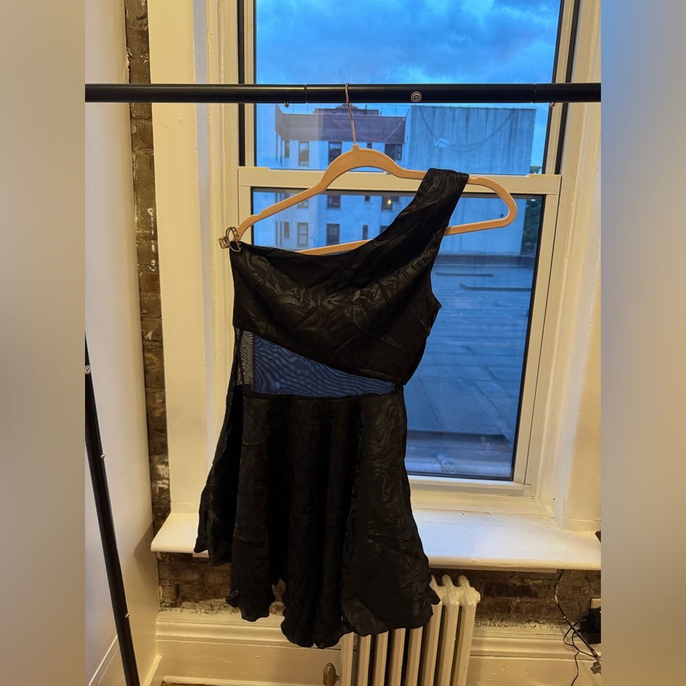 Lucy in the sky asymmetrical black dress